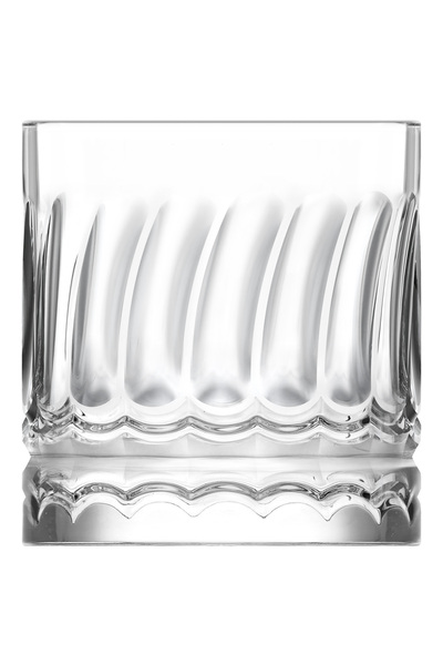 LAV Wave Glass Whiskey Glasses Set of 6 330 ml (Soft Drink/Cocktail Glasses)