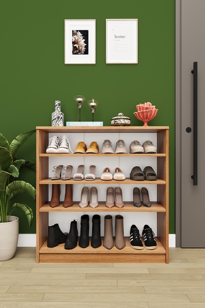 asratrend Modern 4 Katlı Raflı Ayakkabılık %100 MDF Çok Amaçlı Düzenleyici A32