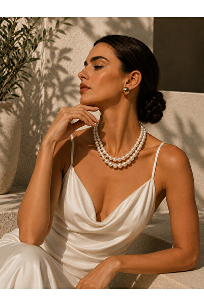 Solare Accessories İkili İnci Kolye