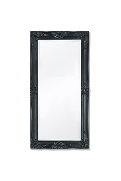 Concept Oglindă de perete în stil baroc, 100 x 50 cm, negru