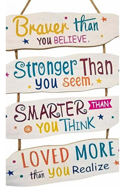Generic Colorful Motivational Wooden Hanging Sign – Positive Quotes Wall Art ...