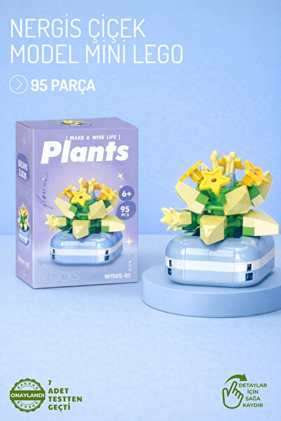 Nandy Home Narcissus Flower Model Character Figure 3D Building Toys