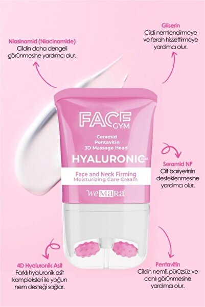 Mara WEMARA HİYALÜRONİK ASİT & MOSİTURİZİNG (PEMBE) YÜZ KREMİ