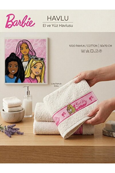 Zorluteks Crown Barbie 100% pamuk 50x70 cm ručnik za ruke i lice