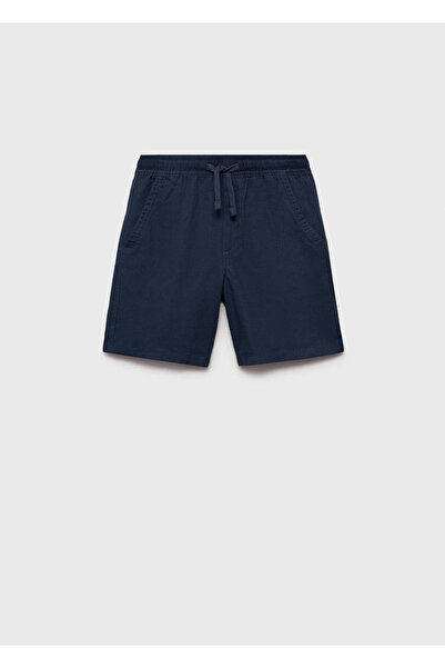 MANGO Kids Beli elastik keten bermuda şort