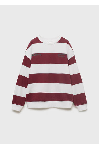 MANGO Kids Gestreiftes Baumwoll-Sweatshirt