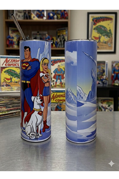 HOLOL كوب حراري ‏عازل سعة 600مل بشخصية سوبرمان Tumbler Cup Superman 600ml