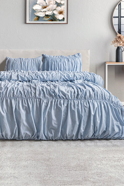DB DANLA BALDİ Home Collection Set cuvertură dublă din bumbac cu șnur