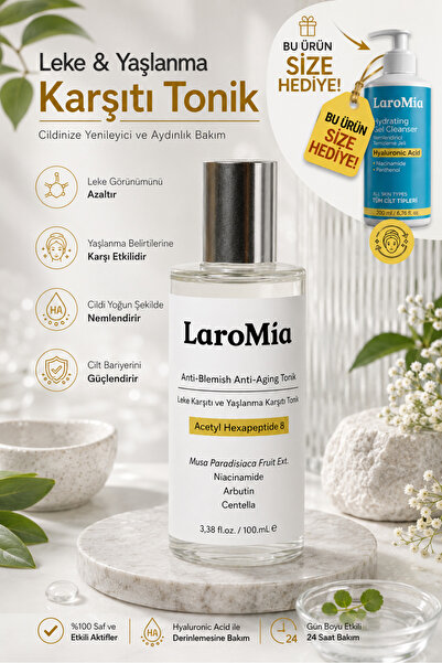 Laromia Muzlu Leke Karşıtı ve Yaşlanma Karşıtı Tonik, Tüm Cilt Tipleri, 100ml...