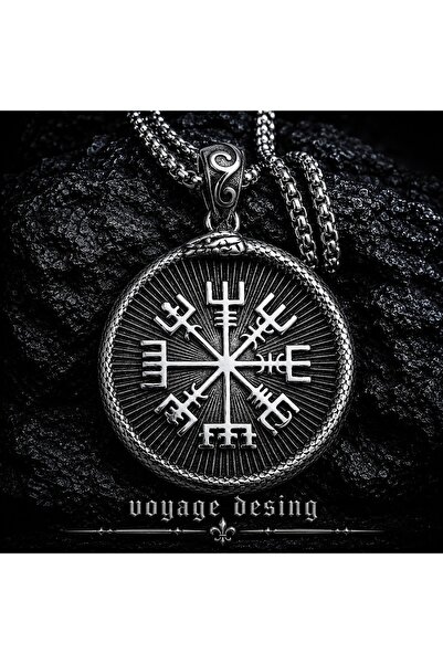 voyageaccessory Stainless Steel Antique Silver Color Reversible Viking Mythol...