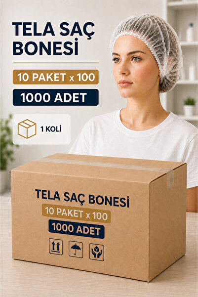 ARG 10 Paket Saç Bonesi Bone Beyaz Tek Kullanımlık 1000 Li Paket ( 10 Paket)