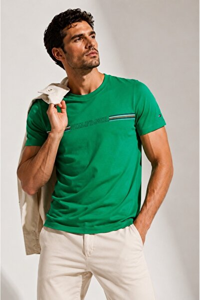 Tommy Hilfiger Slim Fit Men's Cotton Short Sleeve Round Neck T-Shirt Mw0Mw34428