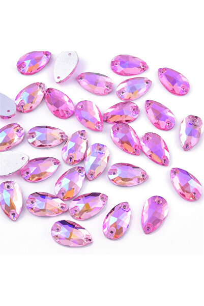 Gymo Premium Strut Crystal Teardrop 10.5*18mm P49 svetlo roze AB 28 komada.