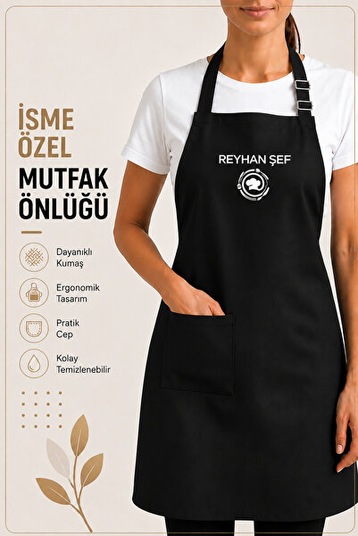 PERPIECE STUDIO Kişiye Özel Premium Mutfak Şef Önlüğü İsme Özel Hediyelik Çey...