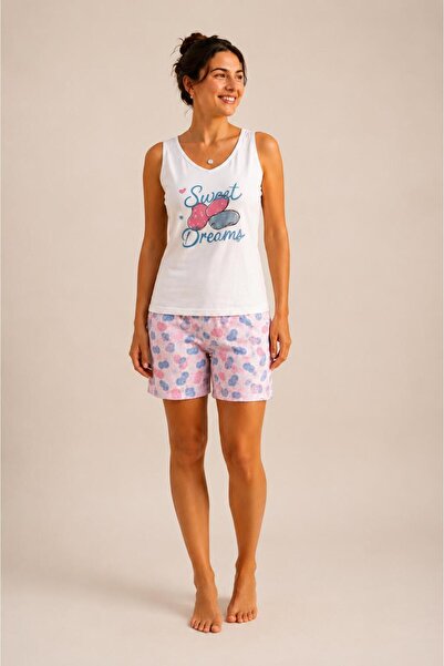 GAMDELLE MODA Women's Summer Comfortable Cut-Off Shorts Pajama Set