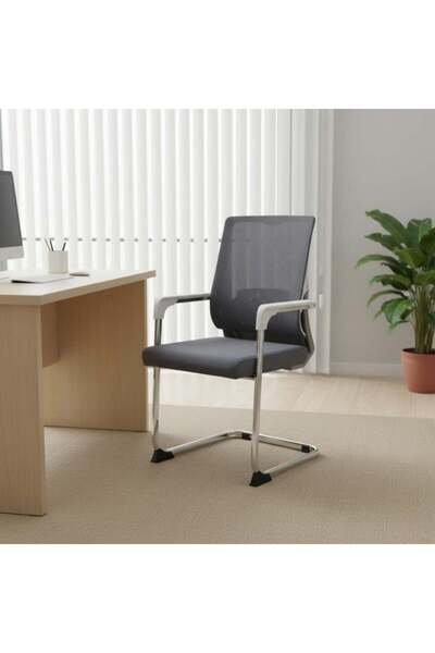 DEC4 Waiting chair with mesh back for improved sitting posture