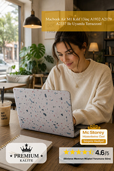 Mcstorey Macbook Air M1 Kılıf 13inç A1932 A2179 A2337 Ile Uyumlu Terrazzonl