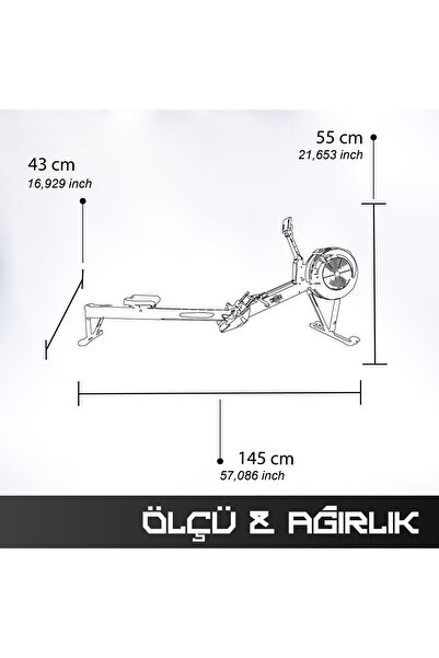 WOQES Hava Dirençli Kondisyon Küreği Kürek Çekme Aleti