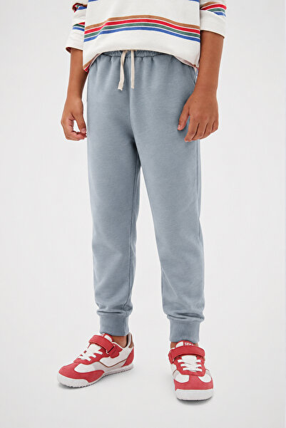 Cigit Seasonal Basic Tracksuit 2-10 Years a Gray
