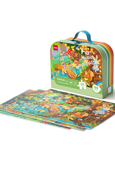 Deli PUZZLE SAC CADOU 212 PIESE EFECT LUMINOS VĂLA MUSICALĂ 4.5+