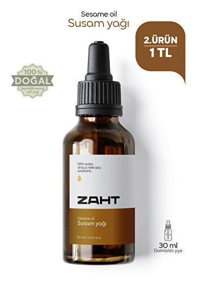 ZAHT Susam Yağı %100 Saf Ve Doğal Soğuk Sıkım 30 Ml