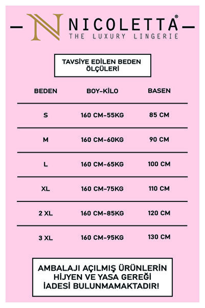 Nicoletta Kadın Külot Ekstra Yüksek Bel Lazer Kesim Esnek Iz Yapmayan 5 li Paket Polyester TARÇIN