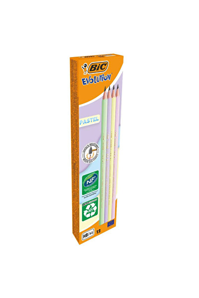 Bic Creion HB fără radieră Evolution Pastel 12 bucăți/cutie