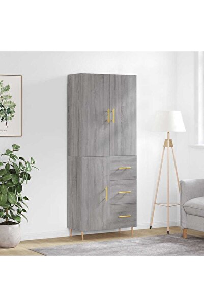Concept Dulap înalt, gri sonoma, 69,5x34x180 cm, lemn compozit