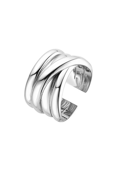 Lisa&Co. Courageous Silver Ring 55 mm / Rhodium plated silver / No stones