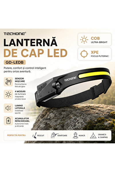 Techone Lanterna frontală LED GD-LEDB