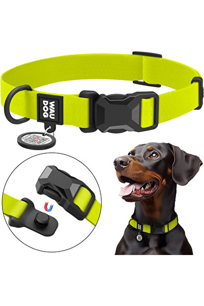 WAUDOG Waterproof dog collar, Magnet, with QR passport, magnetic fastex buckl...