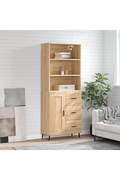 Concept Dulap înalt, stejar sonoma, 69,5x34x180 cm, lemn compozit