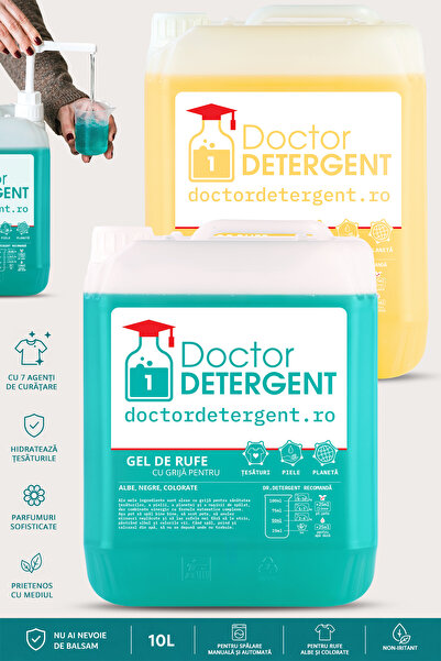 Doctor Detergent Detergent + Dozator / 5L Marea + 5L Tei / 7 agenți de curăța...