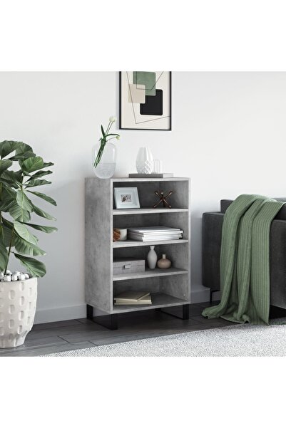 Concept Dulap înalt, gri beton, 57x35x90 cm, lemn compozit