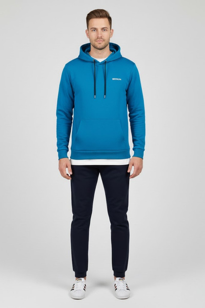 Süperlife Hooded Long Sleeve Printed Slim Fit Thin Men's Sweatshirt Spr 2019k61