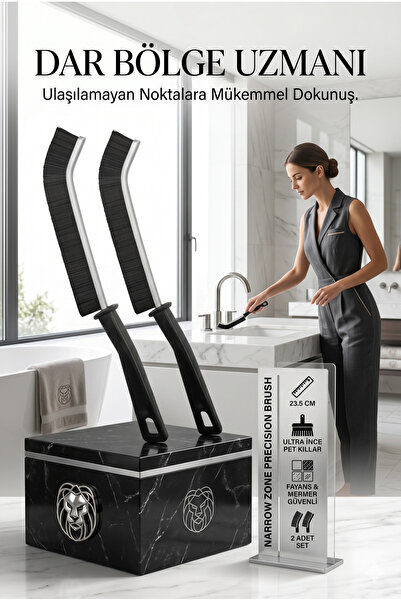 Transformacion İnce Sert Kıllı Çok Dar Bölge Fırçası - Mutfak Banyo Fırçası 2...