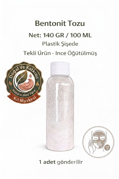 kaya ve demir Clay Mask Bentonite Powder - 100% Pure and Finely Ground, Detox...