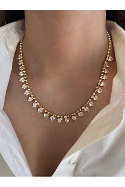 h&b design jewel Kalp Charmlı Döküm Kolye