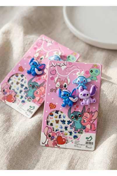 Toka Sepetim Stitch Yüzük ve Tırnak Sticker Seti