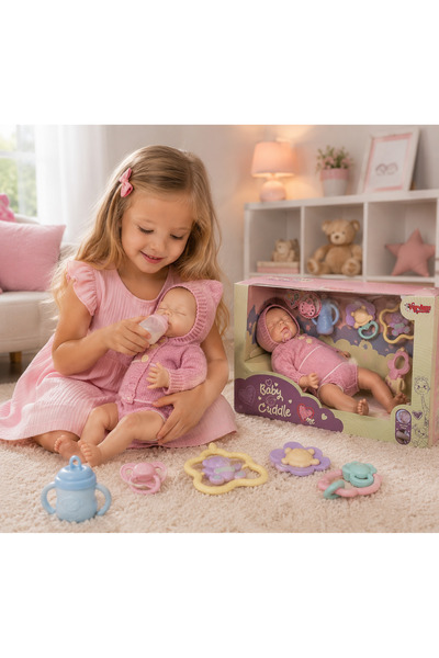 merytoys Kutulu 43 Cm Aksesuarlı Gerçekçi Bebek