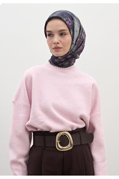 Freshscarfs Φουλάρι από βαμβάκι και βισκόζη με σχέδιο λεβάντας Evelyne
