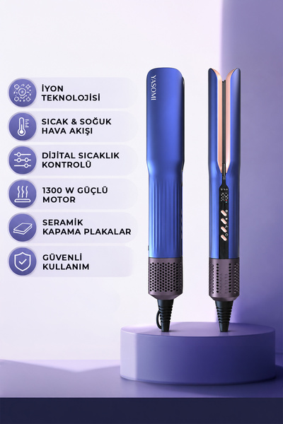 Yasomi LS-909 LadyStyle 1300W Dijital İyonik Soğuk Sıcak Saç Düzleştirici