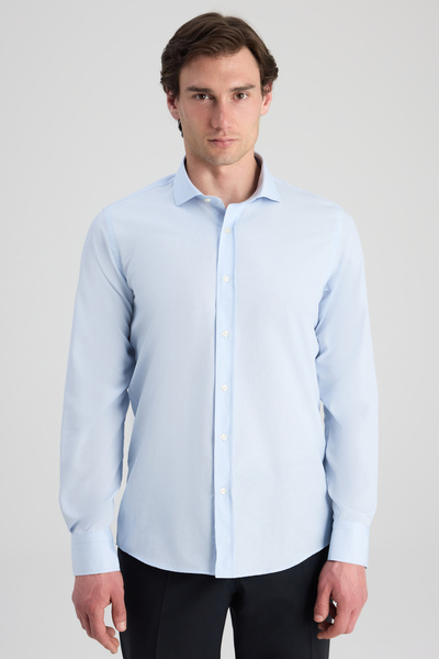 D'S Damat Ds Damat Slim Fit Mavi Nano Care Gömlek