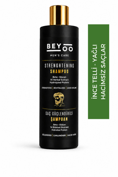 Beyoo Saç Güçlendirici ve Dökülme Karşıtı Profesyonel Erkek Şampuanı 400 ml -...