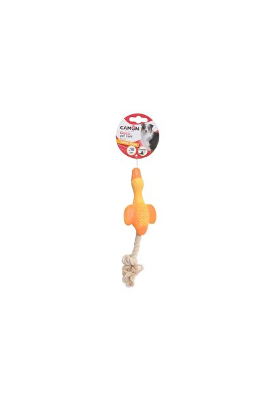 Gıcırtılı İpli Lateks Kaz Köpek Oyuncağı 18 cm