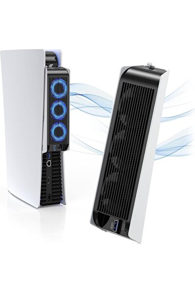 Yelajoy Upgraded Quiet Cooling Fan for PS5 2020, Auto Speed USB3.0 Passthrough