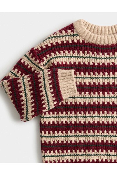 Marks & Spencer Pamuk Karışımlı Çizgili Kazak (2-8 Yaş)