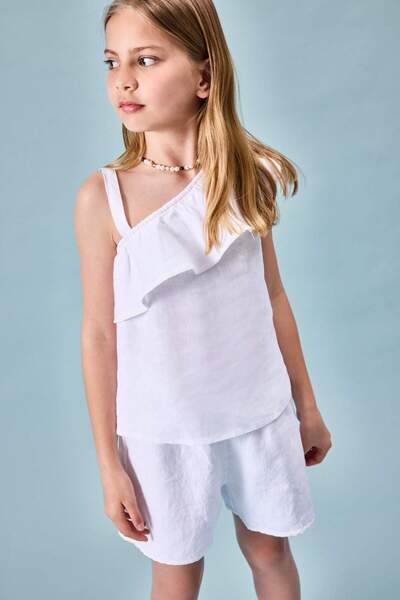 DeFacto One-Shoulder Ruffle Strap Blouse Girls H1917A826Hs