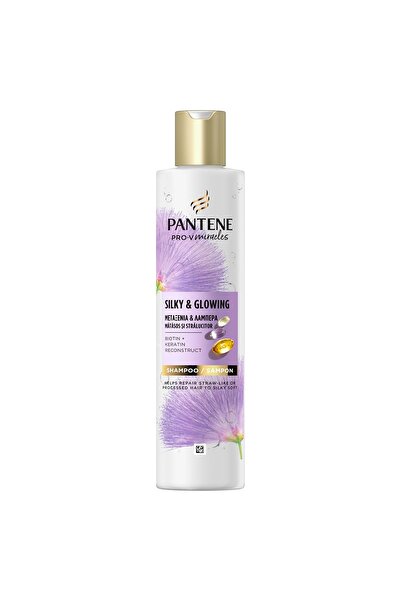 Pantene Silky & Glowing, sampon, pentru par uscat, tratat sau decolorat, 250 ml