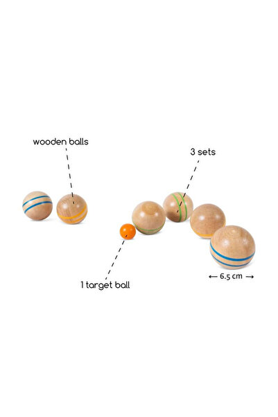 BS Toys Joc Petanque cu bile din lemn,